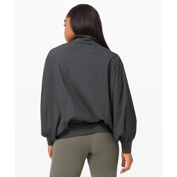 LULULEMON New Rituals Jacket Graphite Grey Size 8 Athleisure Casual Drapey - Picture 2 of 11